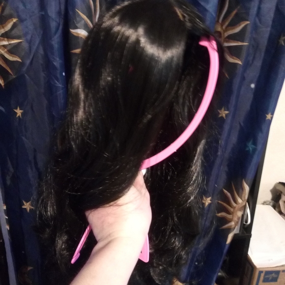 26" Human hair black wig - Picture 4 of 8